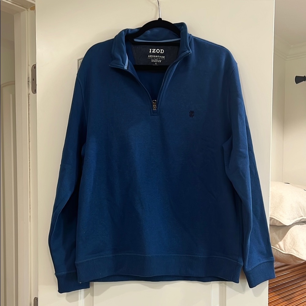 IZOD Men's Blue Quarter-Zip Sweater